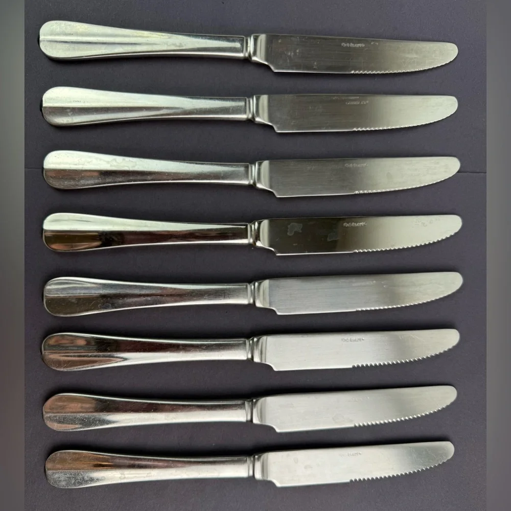 CUISINART Annapolis Stainless Dinner Knifes Set‎ of 8 Silverware Flatware